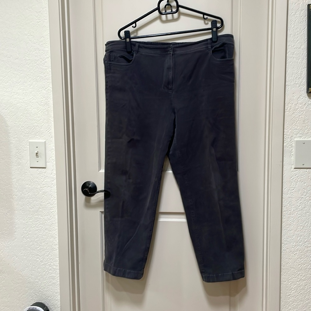 EILEEN FISHER sueded black jeans